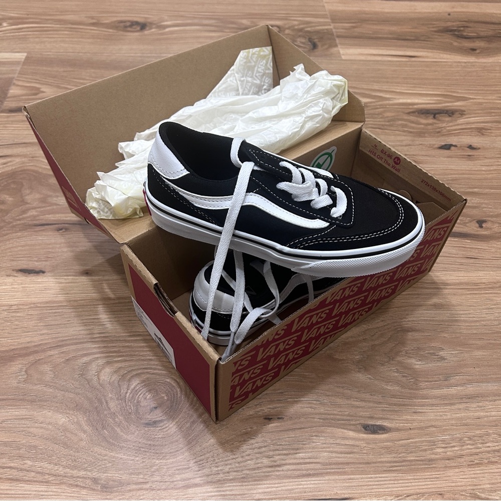 Vans Kids Classic Black and White Sneakers